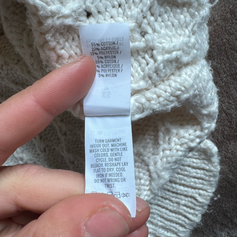 Cozy Cream Aerie Cotton Blend Sweater - Picture 7 of 15